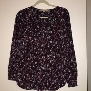 LOFT Floral Blouse